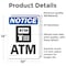 Signmission Atm Sign With Symbol, 10 in W x Rectangle, Vinyl Decal OS-2PACK-NS-D-1014-V-10181 - alternate 3